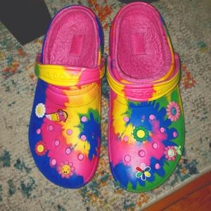 Tie dye crocs